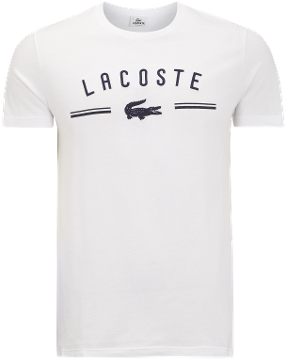 Lacoste T Shirt Mit Logo Stickerei Weiss 9201261477918f1e41d7 - Shirt (484x471), Png Download