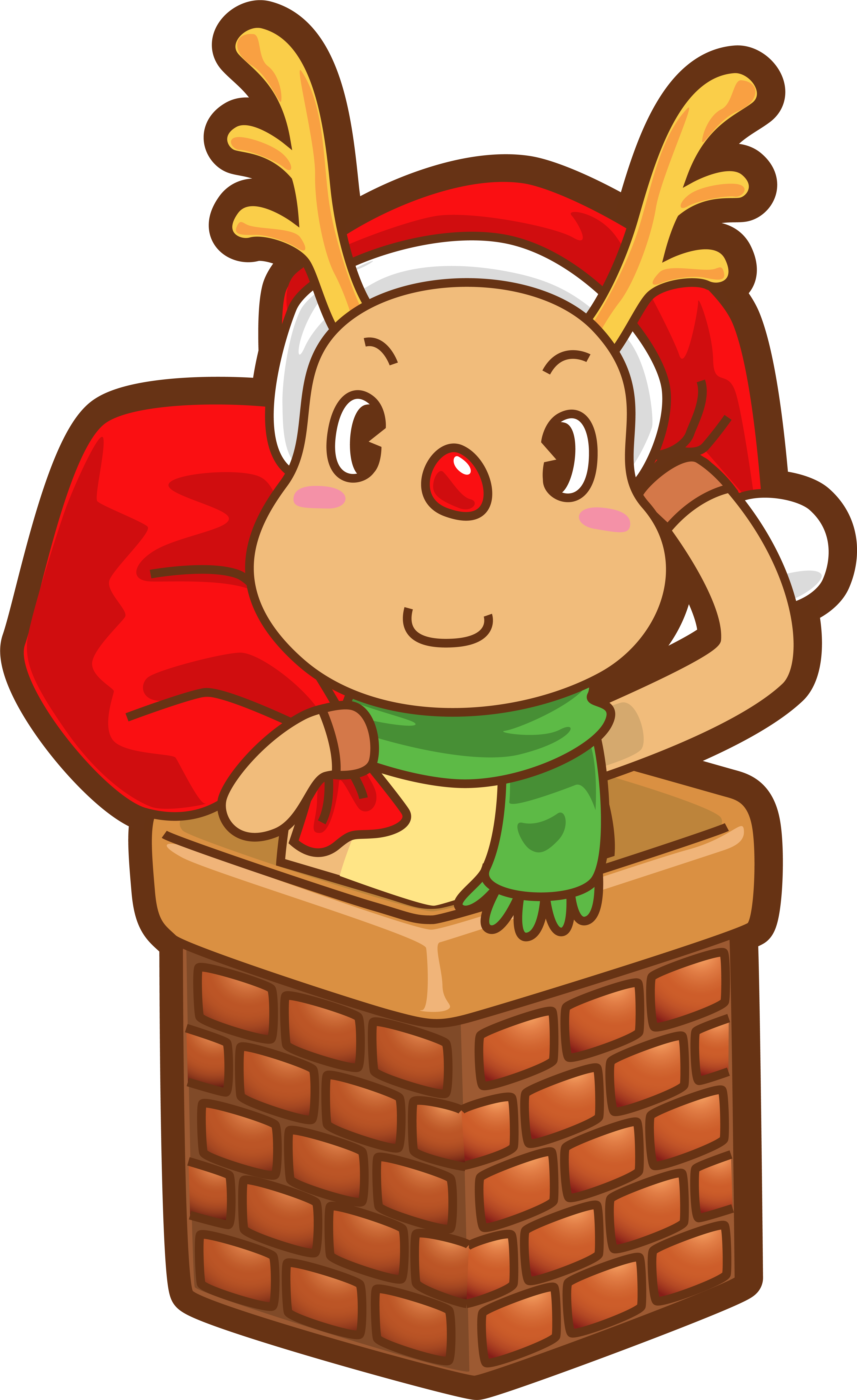 Christmas In Chimney Png Clip Art Image - Chimney Clipart Png (5422x8676), Png Download