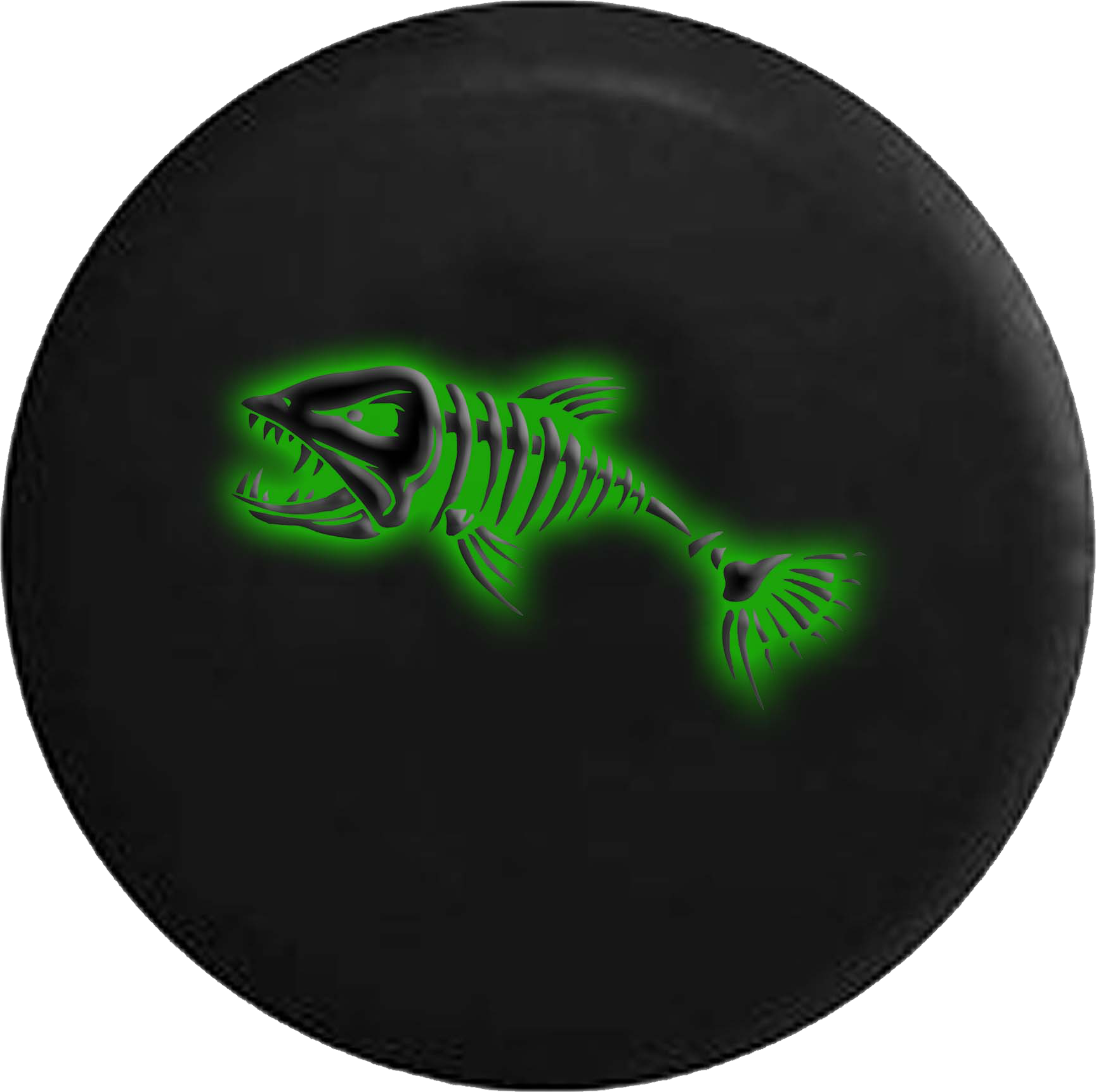 Glowing Fish Skeleton Bone Jeep Off Road Rv Camper - Skeleton (1728x1721), Png Download
