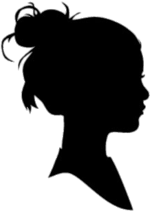 Head Of Girl - Side Silhouette Of A Woman (400x400), Png Download