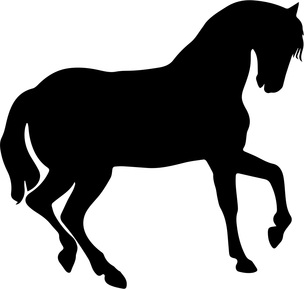 Horse Black Side Shape Comments - Horse Silhouette Png (981x934), Png Download