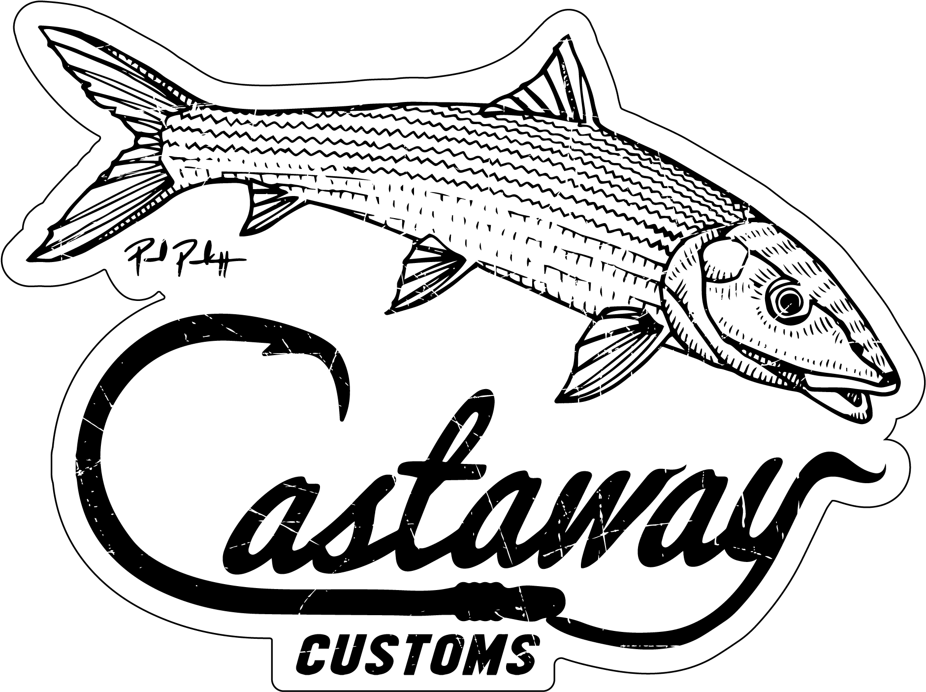 Png Black And White Stock Redfish At Getdrawings Com - Decal (2048x2048), Png Download