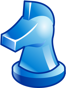 Chess, Horse, Trojan Icon - Chess Icon Blue (400x400), Png Download