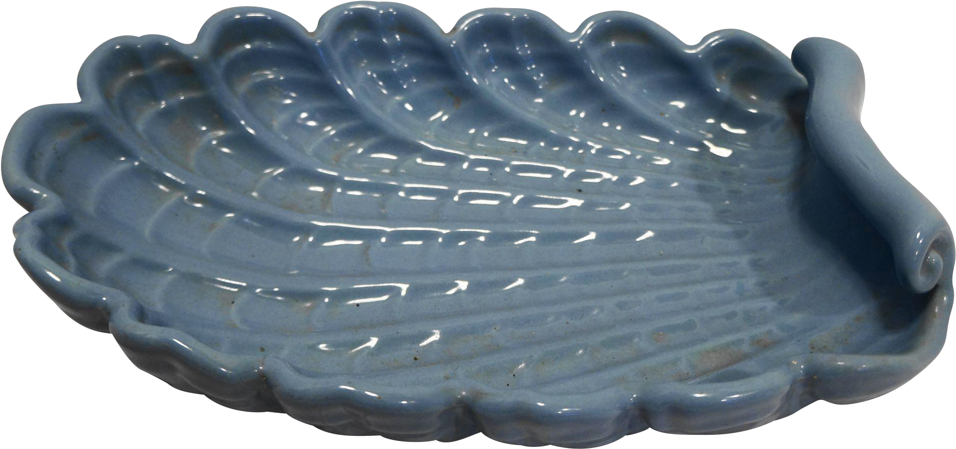 Abingdon Pottery Periwinkle Ocean Blue Shell Dish Large - Common Periwinkle (1892x1892), Png Download