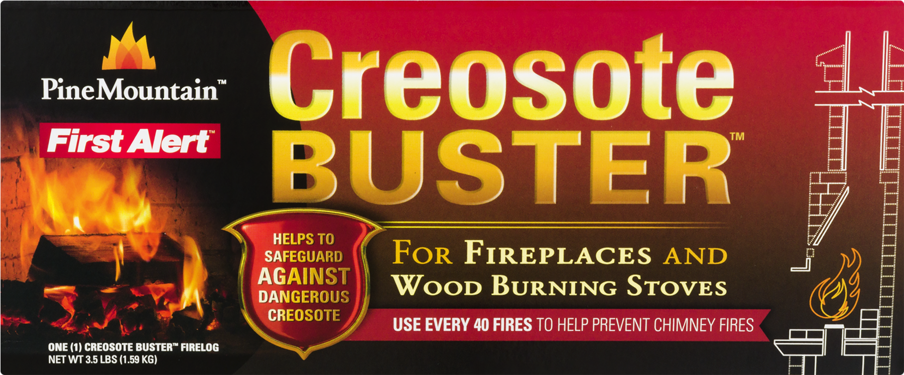 Pine Mountain Creosote Buster Firelog (1800x1800), Png Download
