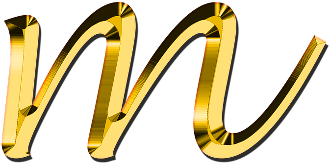 Golden M Png - Golden Buchstaben S Png (714x720), Png Download