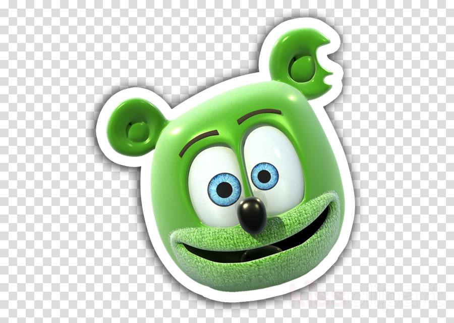 Green Gummy Bear Head (900x640), Png Download