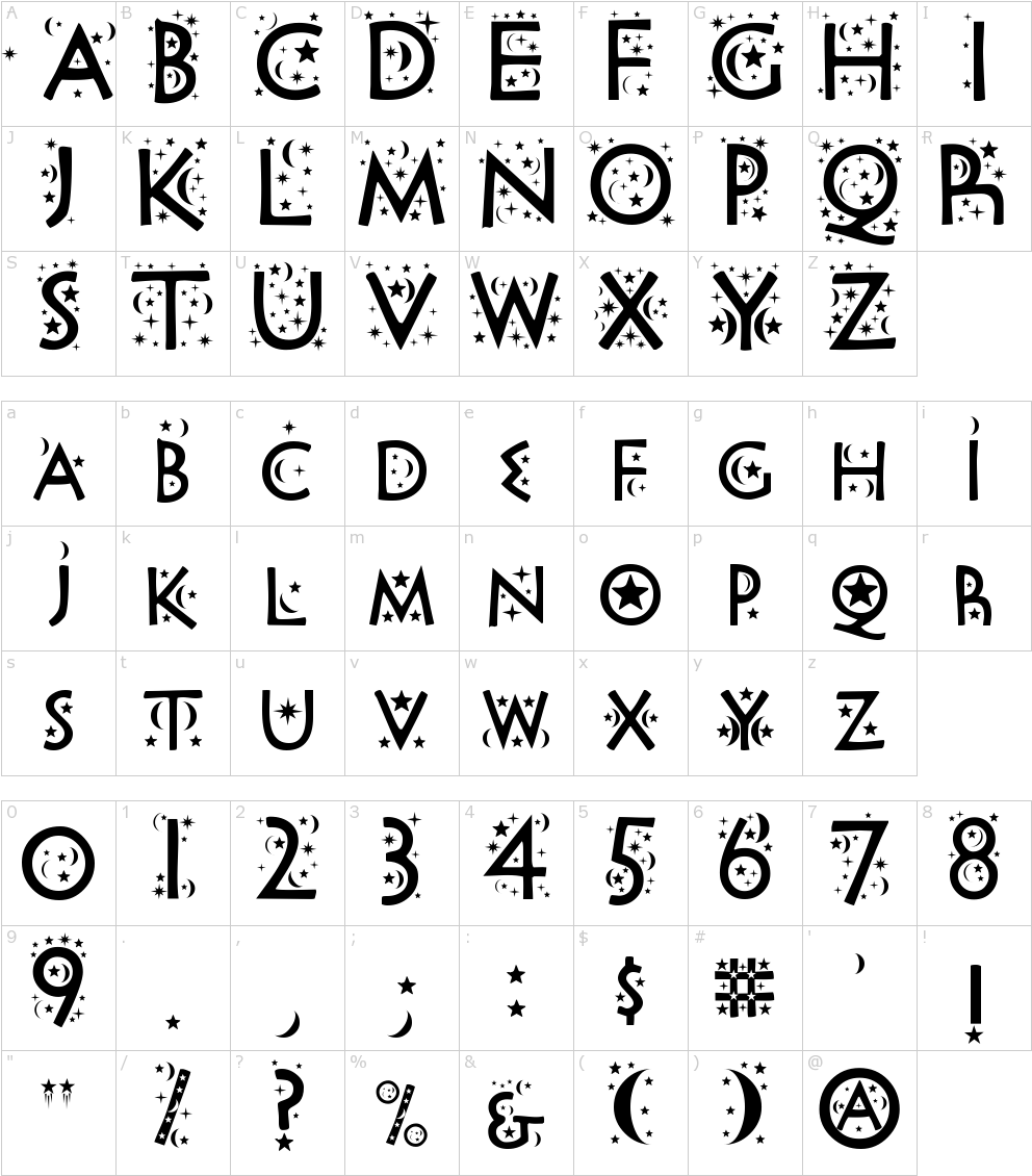Night Sky Font - Bulky Font (1000x1150), Png Download