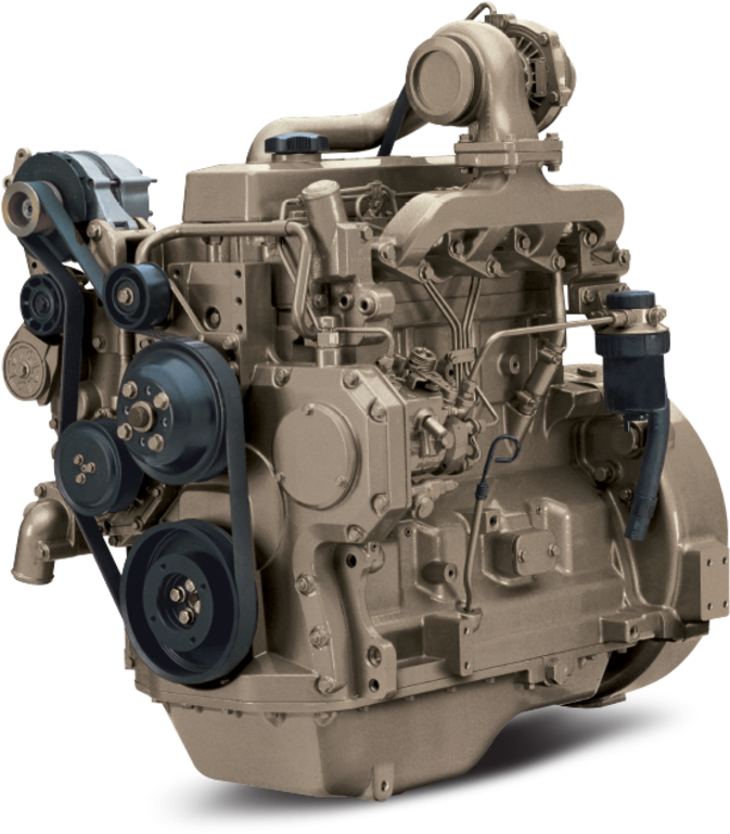 5l Industrial Diesel Engine - Motor John Deere 4045tf150 (1064x768), Png Download