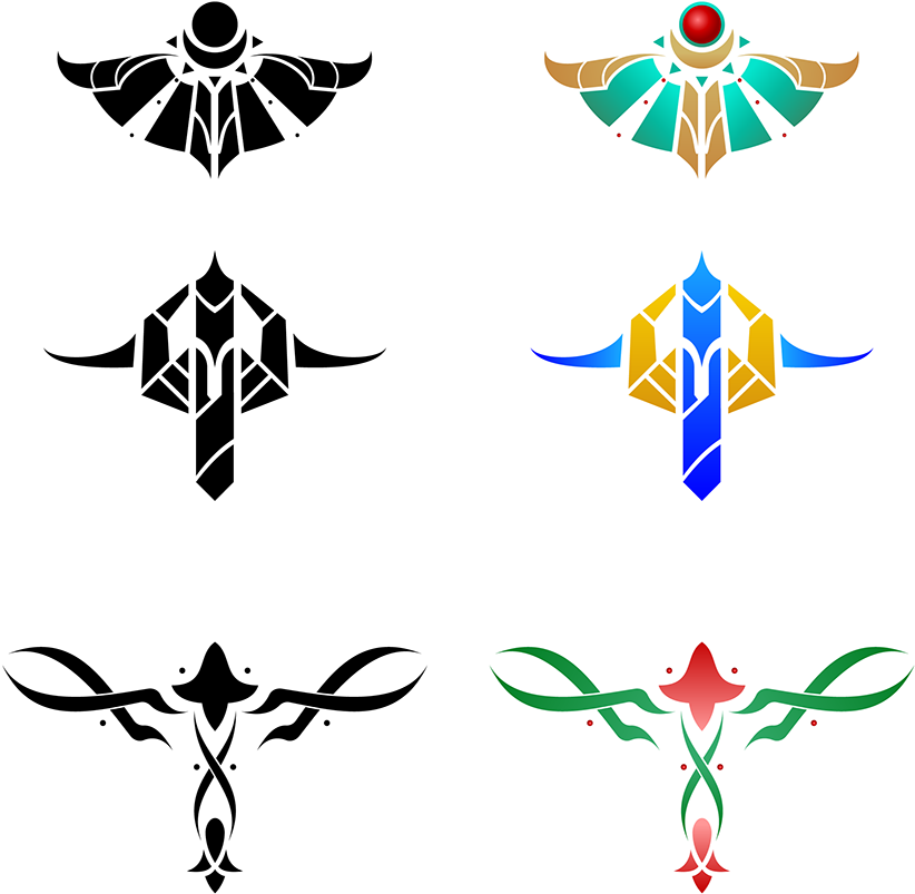 Female Chest Tattoo Pieces - Emblem (1200x927), Png Download