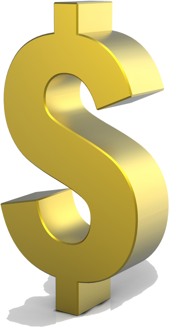 Gold Dollar Png Hd - Dollar Sign Png Gold (800x1320), Png Download