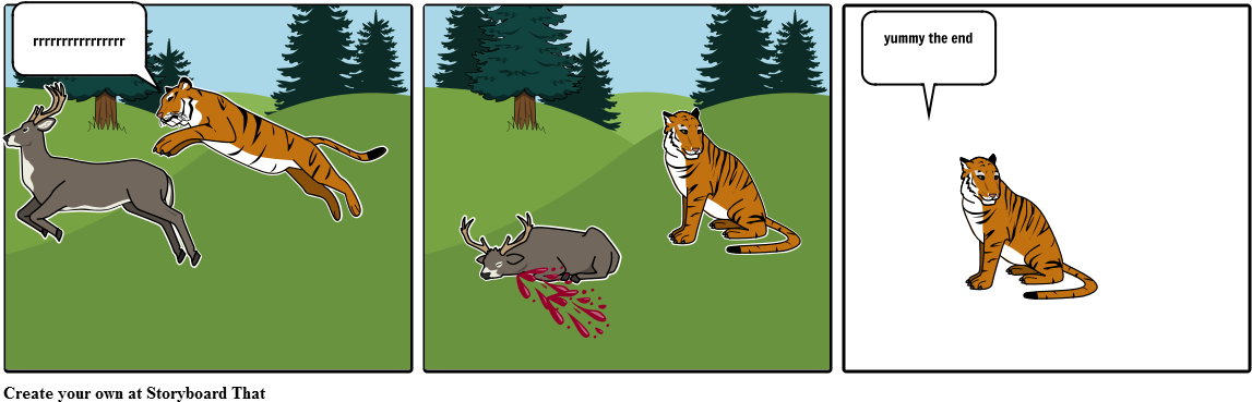 Chase The Deer - Siberian Tiger (1164x385), Png Download
