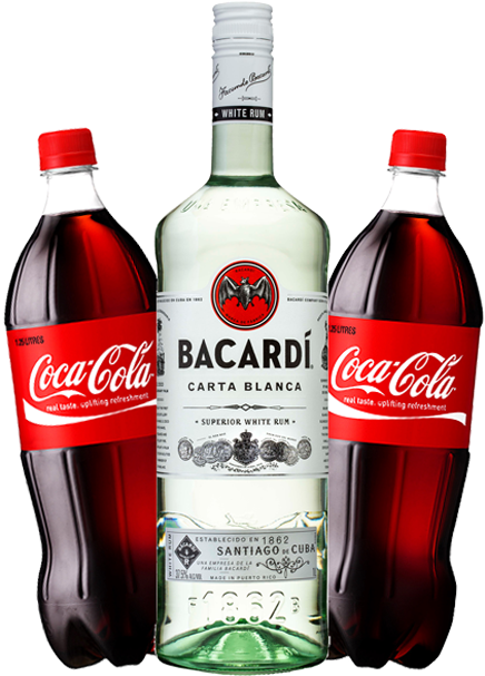 Bacardi Rum Coke - Liquor (800x800), Png Download