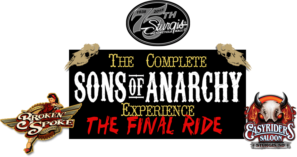 The Complete Sons Of Anarchy Experience - 2015 Sturgis Rally 75th Anniversary Logo 4 Inch Biker (1153x610), Png Download