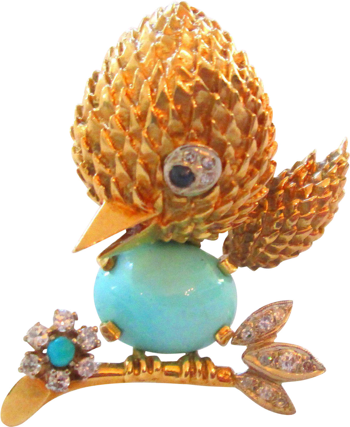 The Most Adorable Perched Tweety Love Bird Brooch/pin - Figurine (1437x1437), Png Download