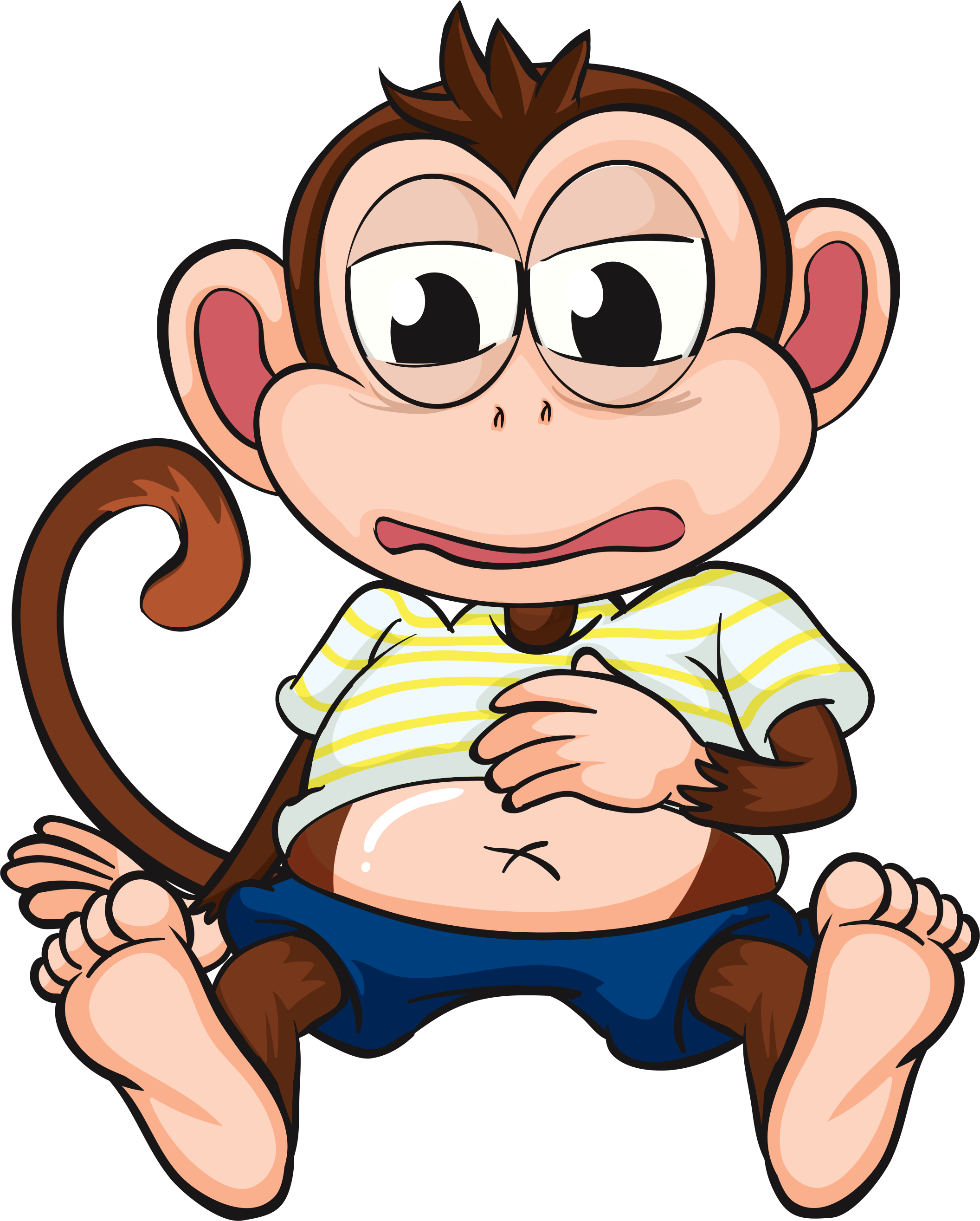Download Monkey Business, Monkeys, Clip Art, Rompers, Illustrations, - Sick Monkey  Cartoon PNG Image with No Background 