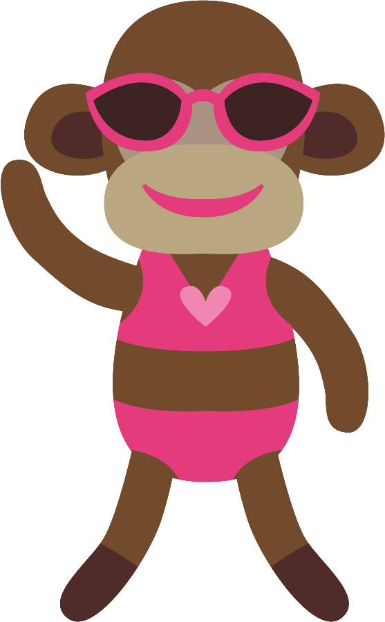 Praia E Piscina - Funny Animal Clip Art (557x900), Png Download