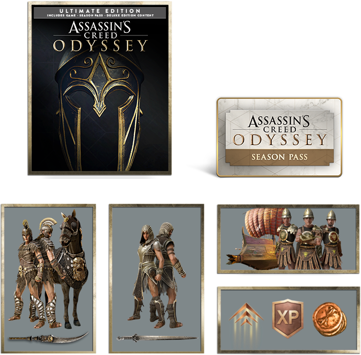 Assassin's Creed Odyssey Ultimate Edition - Assassins Creed Odyssey Ultimate Edition Kronos Pack (703x691), Png Download