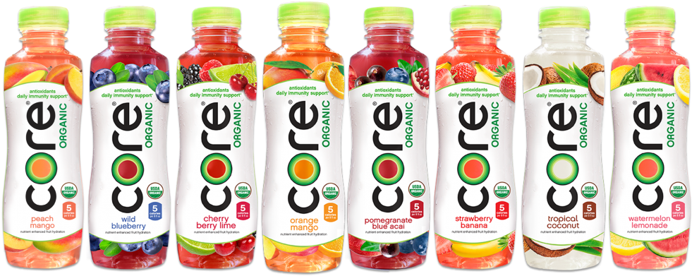 Core Organics - Core - Organic Fruit Infused Beverage Watermelon Lemonade (1000x401), Png Download