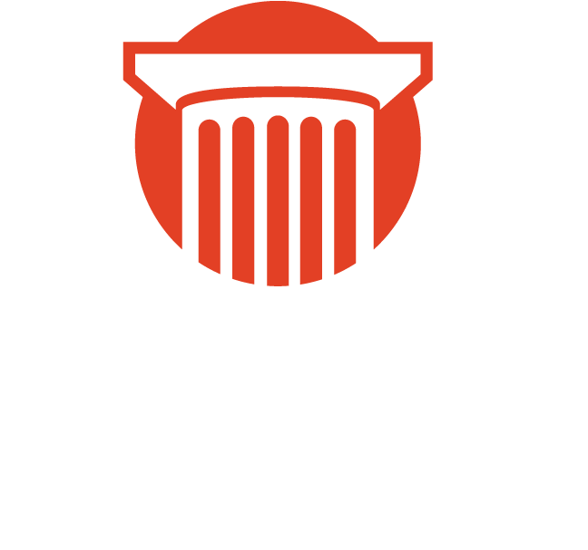 Vertical 2 Color White Text Stack Png - Gavel & Gown Software Inc. (648x607), Png Download