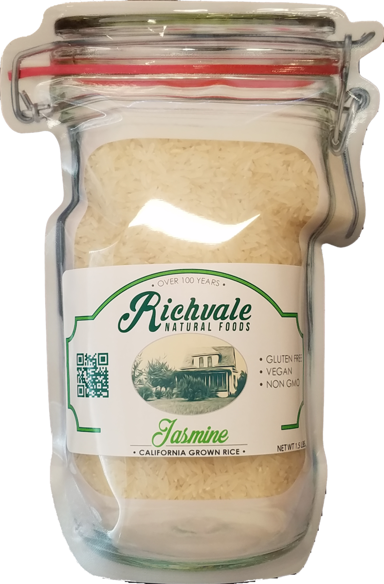 Jasmine Rice California Grown By Richvale Natural Foods - California (789x1200), Png Download