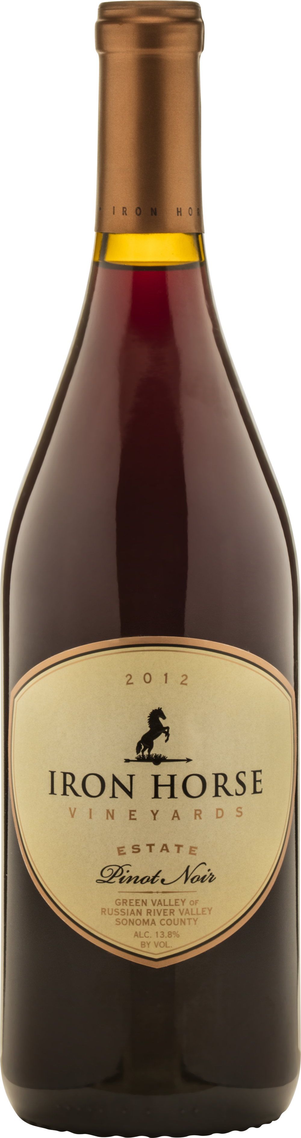 2012 Estate Pinot Noir Png - Iron Horse Vineyards (1000x3770), Png Download