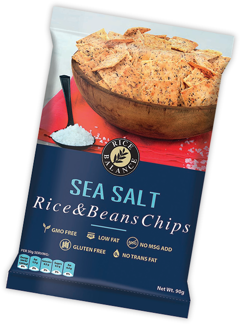 Rice Balance Rice & Beans Chips Sea Salt - Puffed Rice Cakes (577x800), Png Download