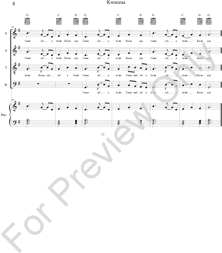 Kwanzaa Thumbnail Kwanzaa Thumbnail - Choir (816x1056), Png Download