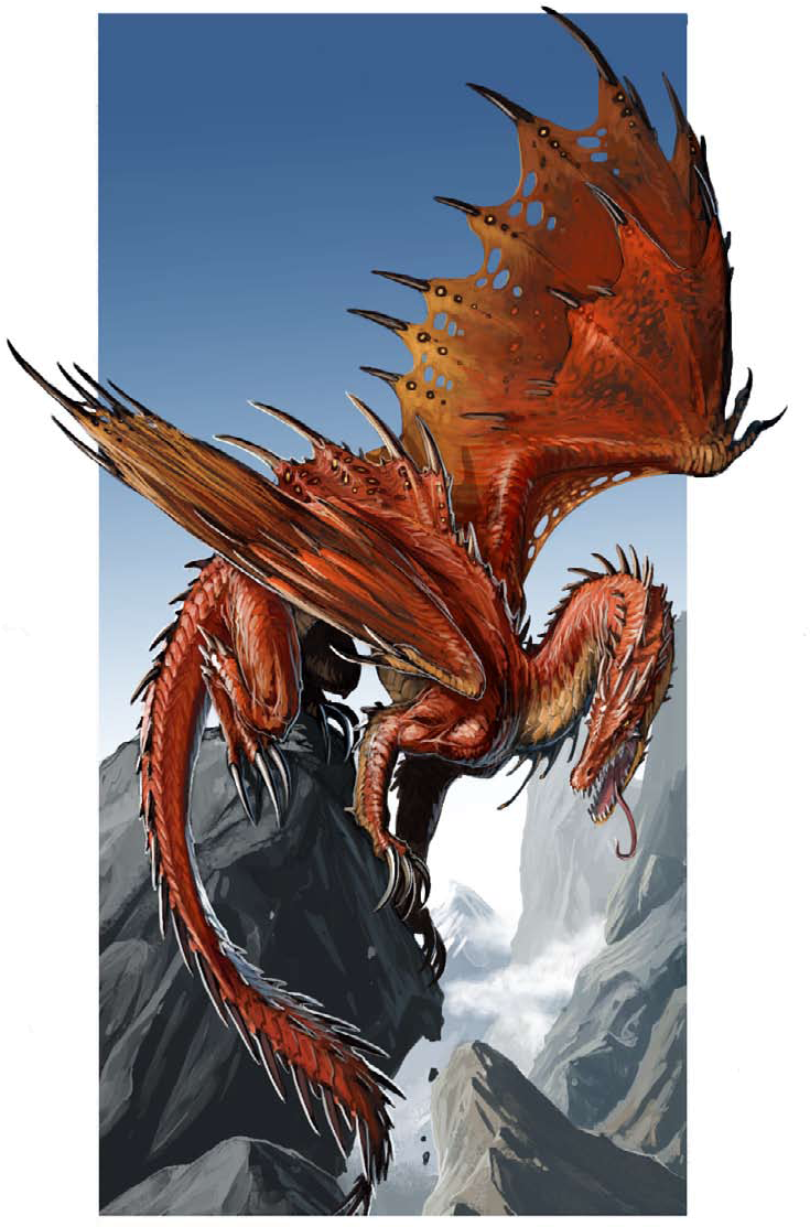Warwing Drake - Ben Wooten Dragon (745x1127), Png Download
