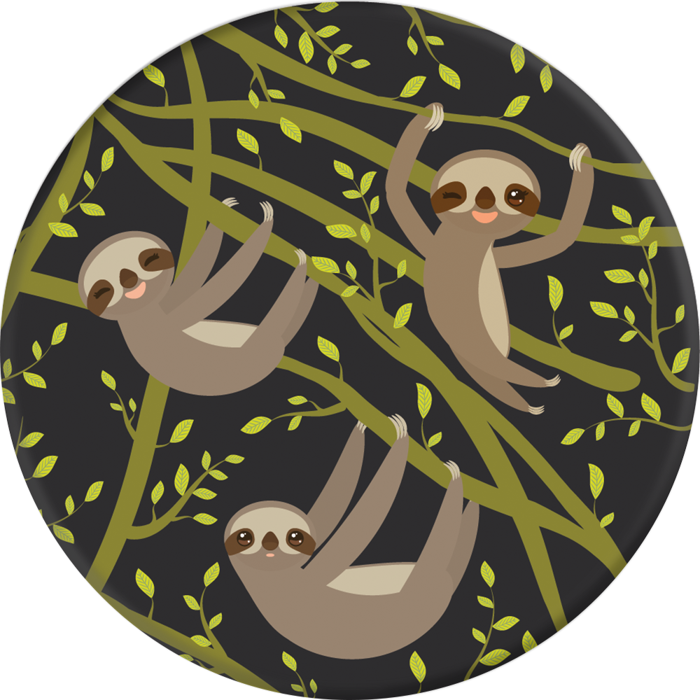 Wholesale Cell Phone Accessory Popsockets - Popsockets Grip And Cell Phone Stand-sloths A Lot (1000x1000), Png Download
