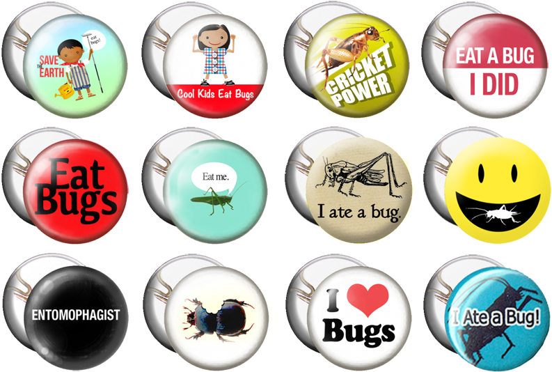 12 Entomophagy Buttons - Bouton : I Love Bugs (824x824), Png Download