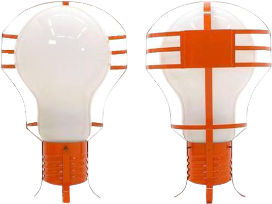 Luxury Pair Of Oversized Pop Art Mod Light Bulb Table - Incandescent Light Bulb (1031x460), Png Download