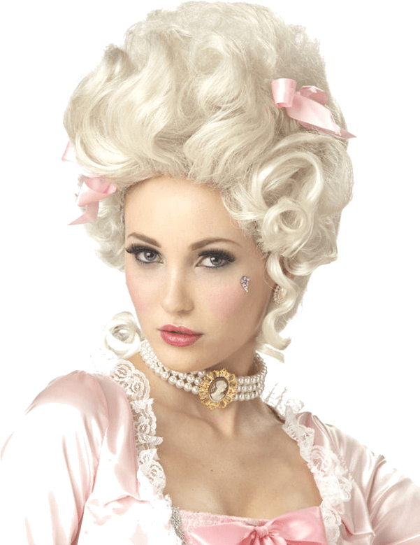 Marie Antoinette Style Wig (600x951), Png Download
