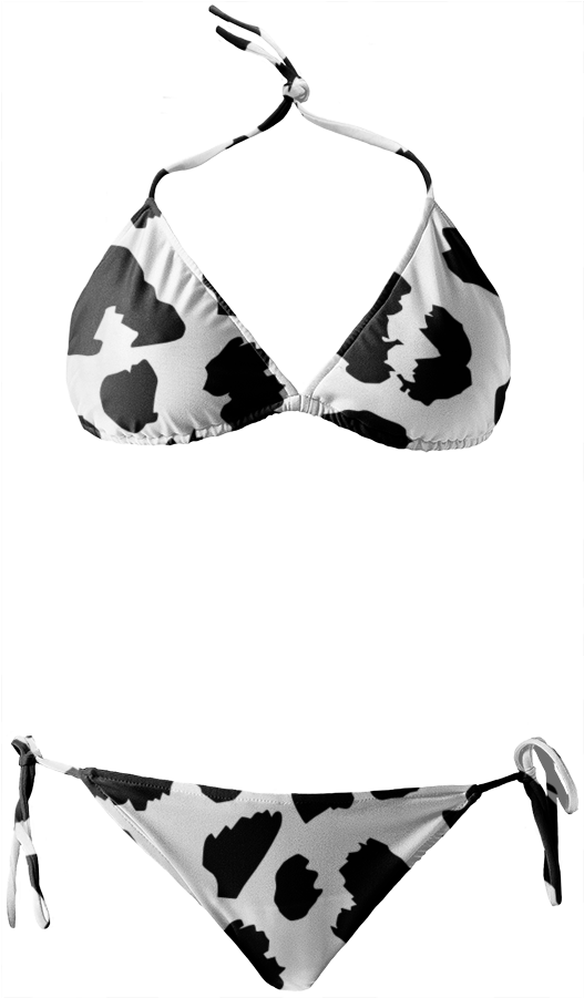Bikini Leopard Animal Print Black White $68 - Sexy Girl With Underwear On Playing Video Games (534x921), Png Download