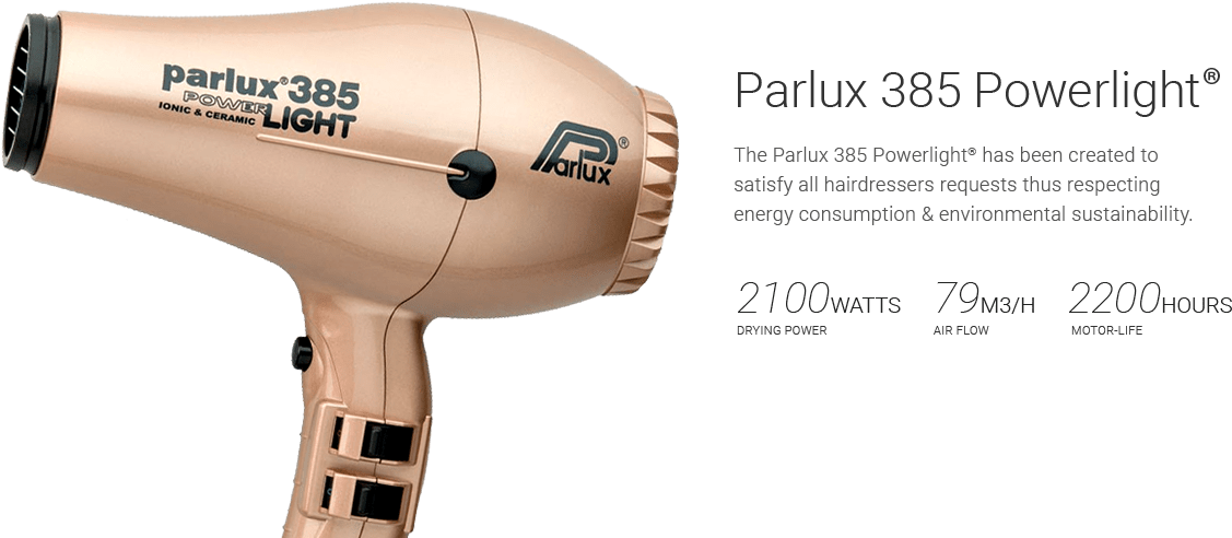 Parlux 385 Powerlight - Parlux Advance Light Vs 385 (1176x550), Png Download