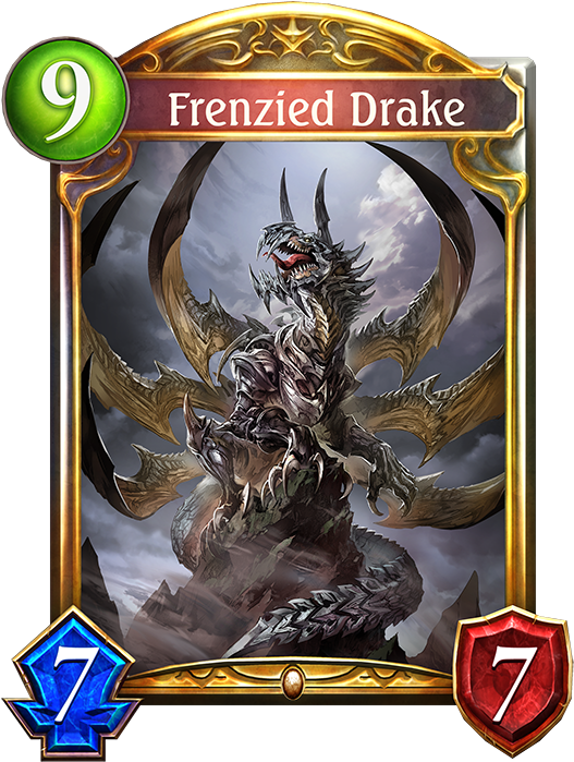 Unevolved Frenzied Drake Evolved Frenzied Drake - Shadowverse Onion (536x698), Png Download
