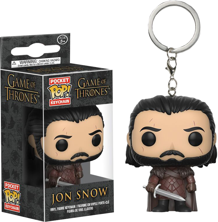 Game Of Thrones - Funko Pop Keychain Jon Snow (746x758), Png Download
