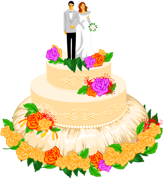 Cake Clip Art - Wedding Cakes Clip Arts (600x600), Png Download