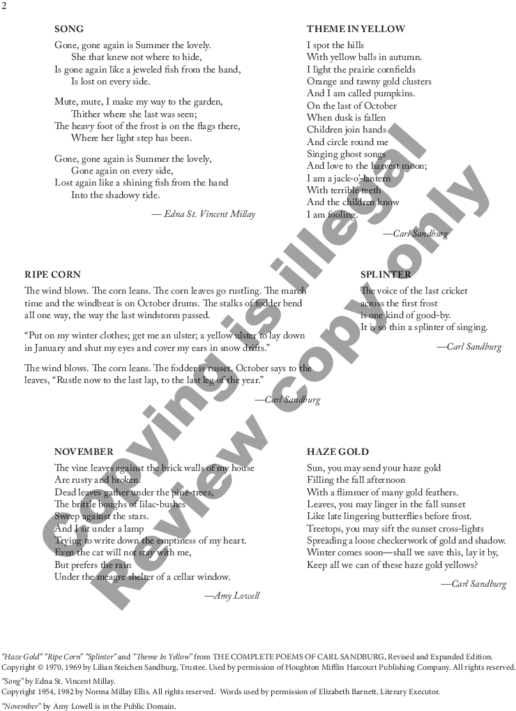 Juliana Hall - E - C - Schirmer Music Co - - Choir (864x1152), Png Download