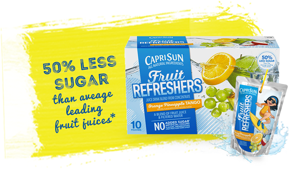 Capri Sun Png - Capri Sun Fruit Refreshers Juice Drink Blend, Very (1103x655), Png Download