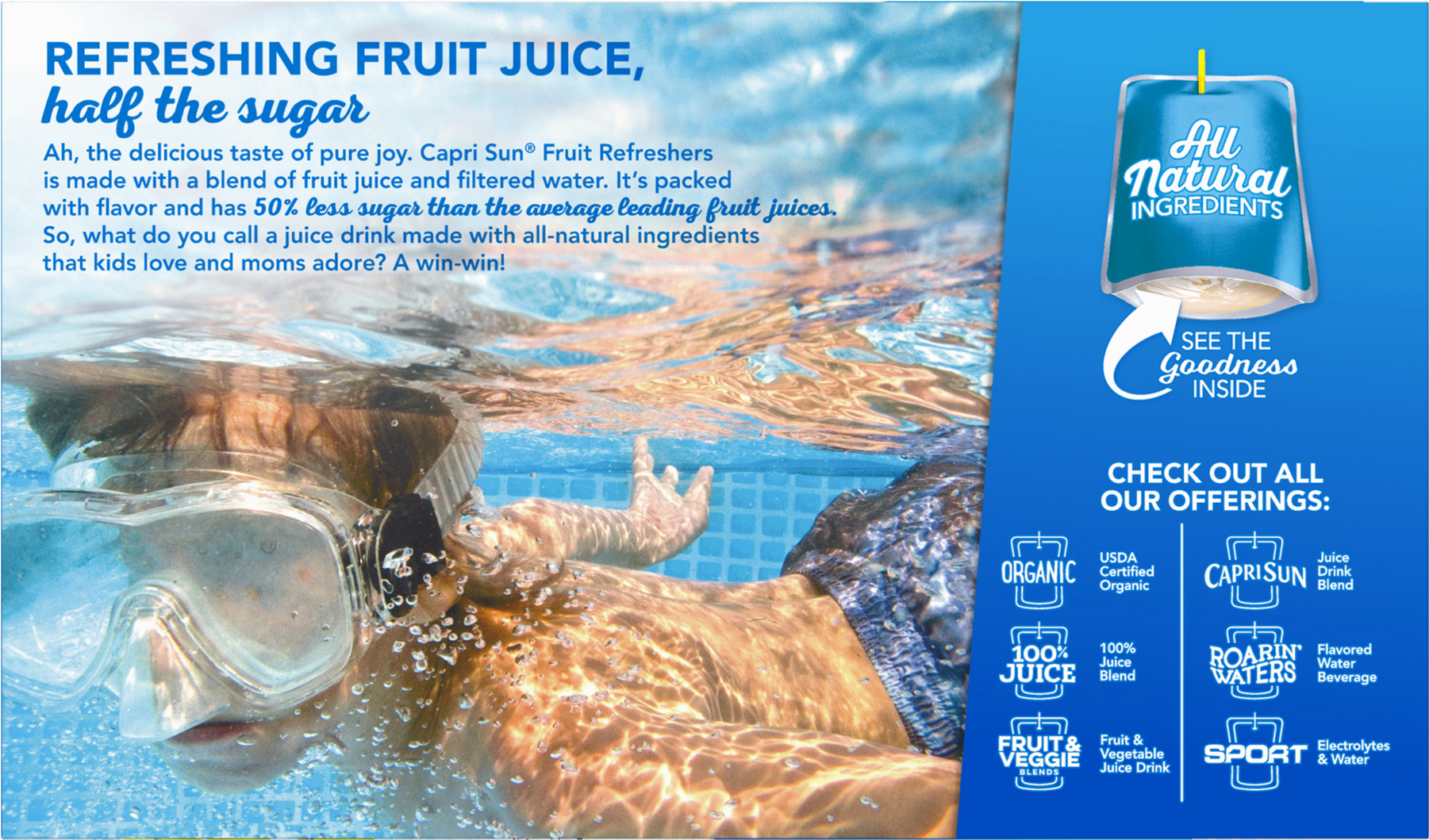 Capri Sun Fruit Refreshers Juice Drink Orange Pineapple - Capri Sun Fruit Refreshers Juice Drink, Awesomely Apple (1800x1800), Png Download