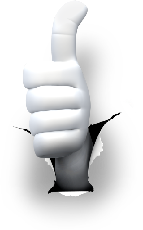 Thumbs Up Hole Png Transparent (500x800), Png Download