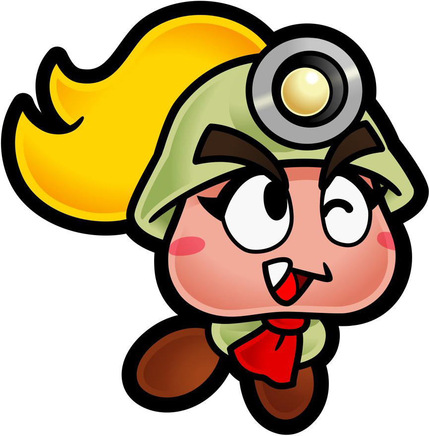 Dark Souls Clipart Paper Mario - Goombella Paper Mario (879x880), Png Download