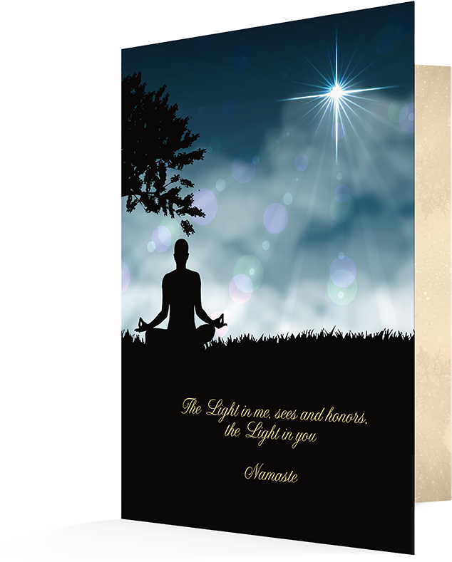 Namaste Holiday Greeting Card - Meditation (800x800), Png Download