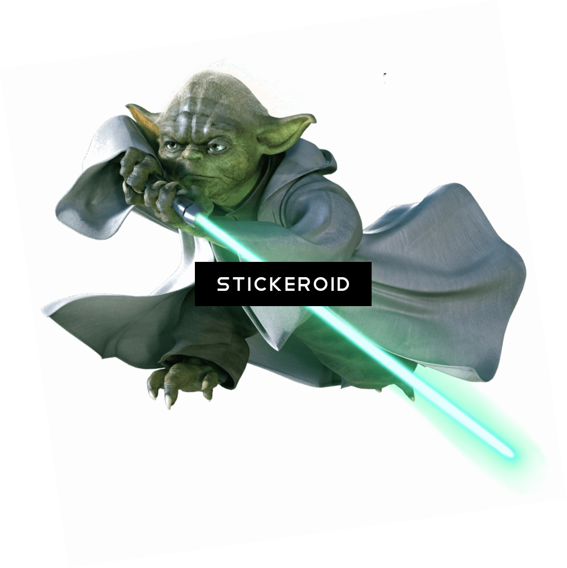 Yoda Flying - Yoda Star Wars Png (1155x1156), Png Download