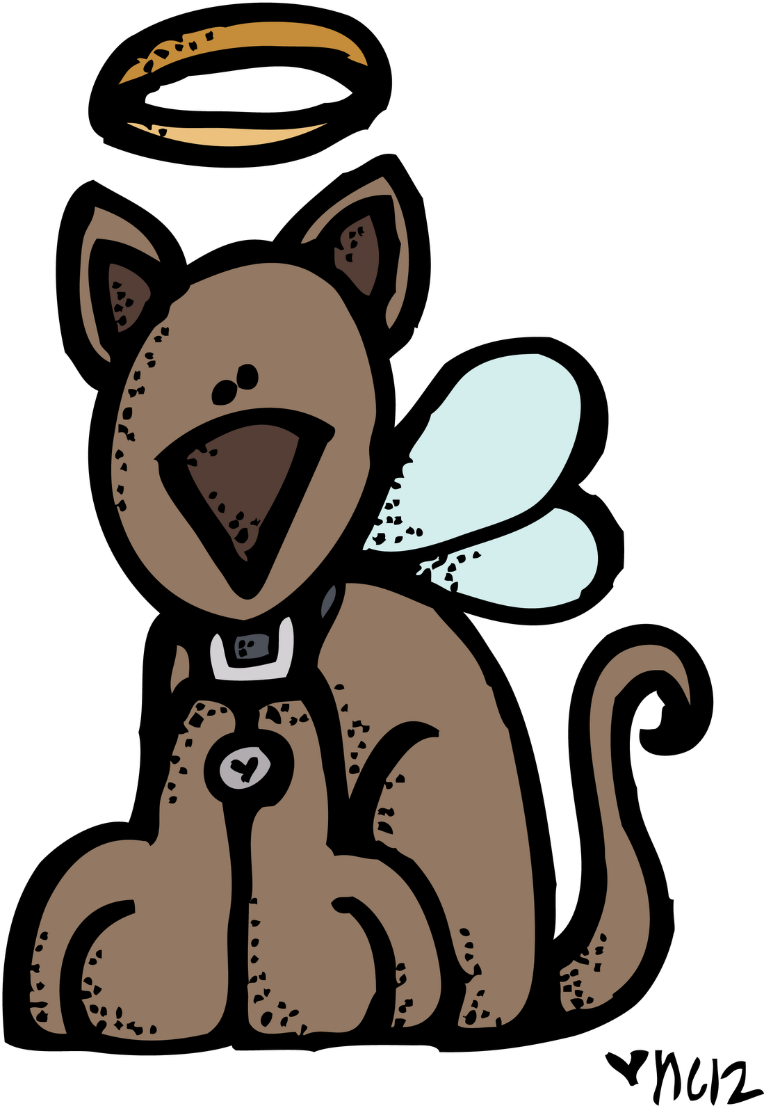 Pet Clipart Melonheadz - Angel Animal Clip Art (1100x1600), Png Download