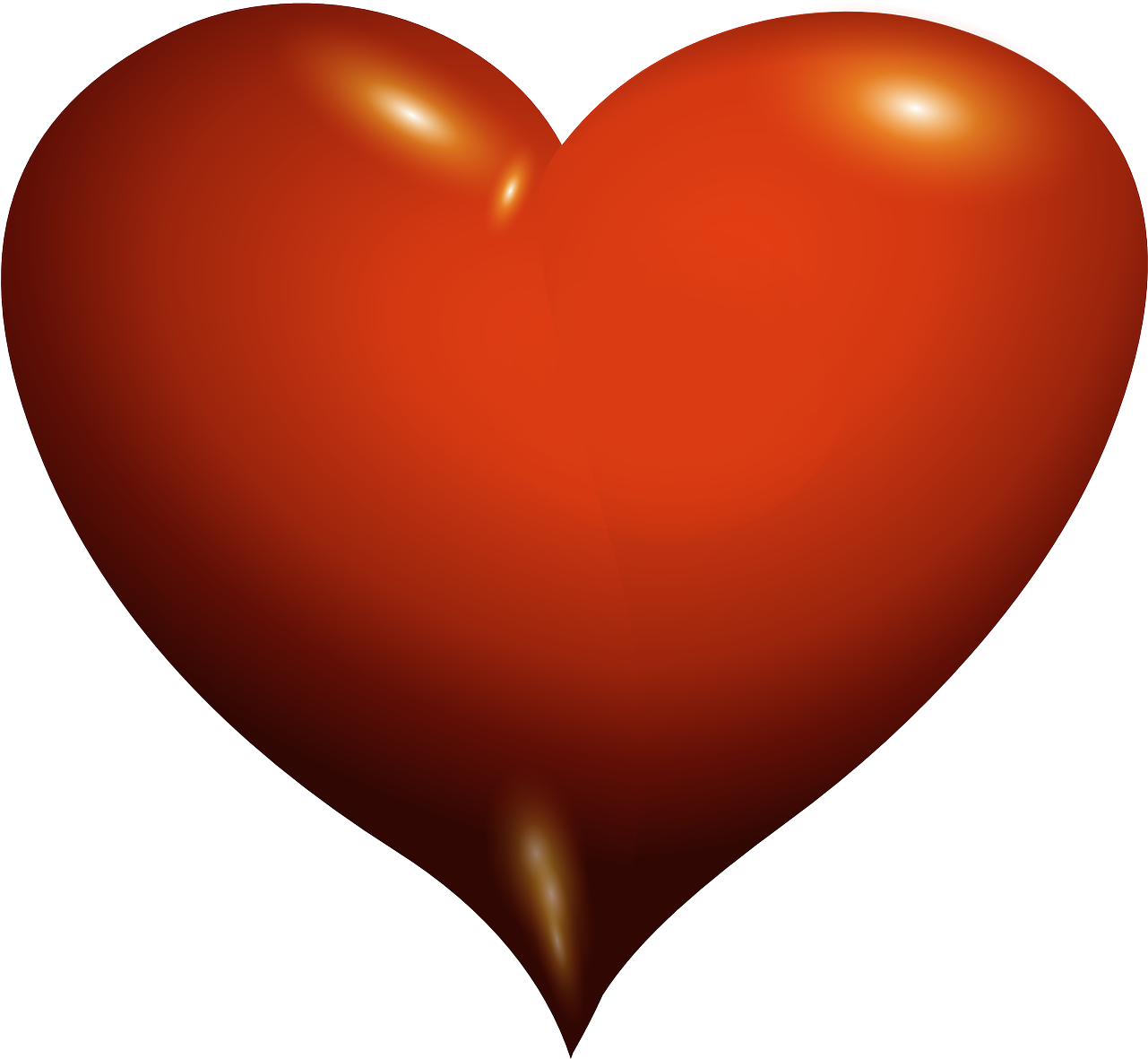 Coeur 3d Png (1280x1192), Png Download