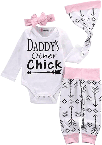 Images / 1 / 2 - Baby Girls Arrow Letter Print Long Sleeve Romper Pants (600x600), Png Download
