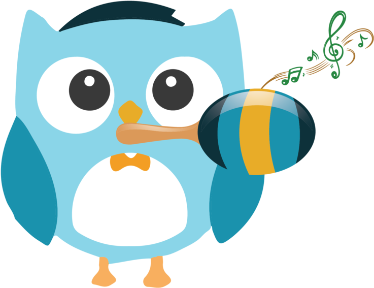 Toddlers- Owl With Maraca - School (1000x1000), Png Download