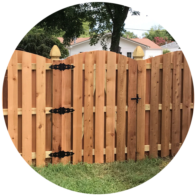 Hurricane Fence Wood Gate - Gate (732x725), Png Download